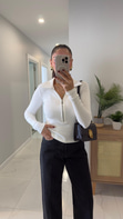 Ursa Ekru Fermuarlı Polo Yaka Bluz