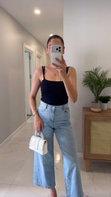 Urta Lacivert Toka Detaylı Bodysuit