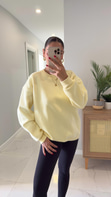 Valeria Sarı Oversize Basic Sweatshirt