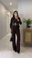 Vanle Kahve Palazzo Pantolon