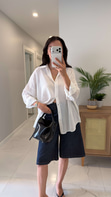 Verani Beyaz Oversize Basic Gömlek