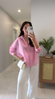 Verins Pembe Çizgili Gömlek