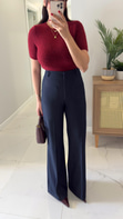 Viotta Dark Blue Ön Cep Detaylı Pantolon