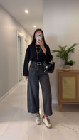 Widoste Antrasit Barrel Jean