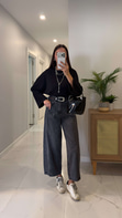 Widoste Antrasit Barrel Jean