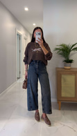 Widoste Mavi Eskitme Tint Barrel Jean