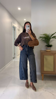 Widoste Mavi Eskitme Tint Barrel Jean