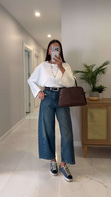 Widoste Mavi Yeşil Tint Barrel Jean