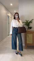 Widoste Mavi Yeşil Tint Barrel Jean