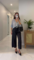 Widoste Siyah Barrel Jean
