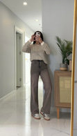 Winda Gri Tint Geniş Paça Jean