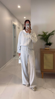 Yotte Gri Şeritli Kapüşonlu Sweat Pantolon Takım