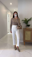 ZR Nora Beyaz Flatolu Pantolon