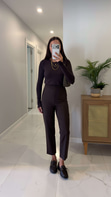ZR Nora Kahve Flatolu Pantolon