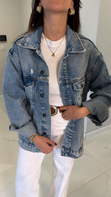 ZR Violda Mavi Cep Detaylı Denim Ceket