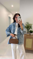 ZR Violda Mavi Cep Detaylı Denim Ceket