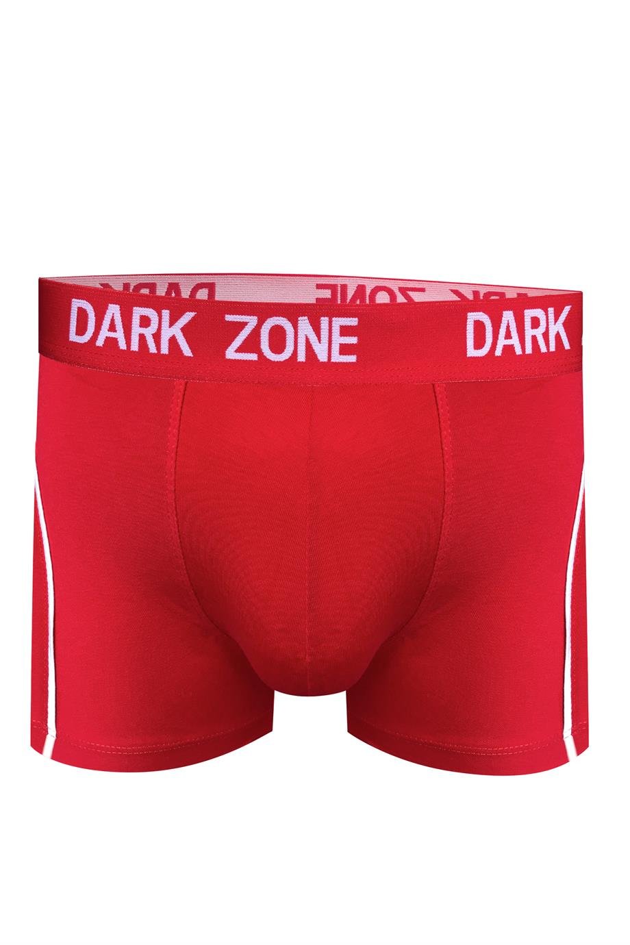 Beyaz Çizgili Kırmızı Erkek Boxer - DZN3106