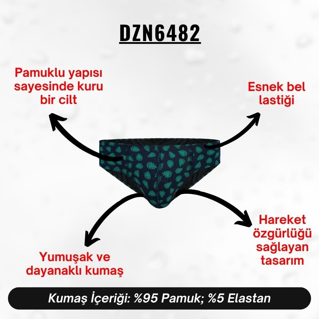 Kozalak Desenli Yeşil Erkek Slip - DZN6482