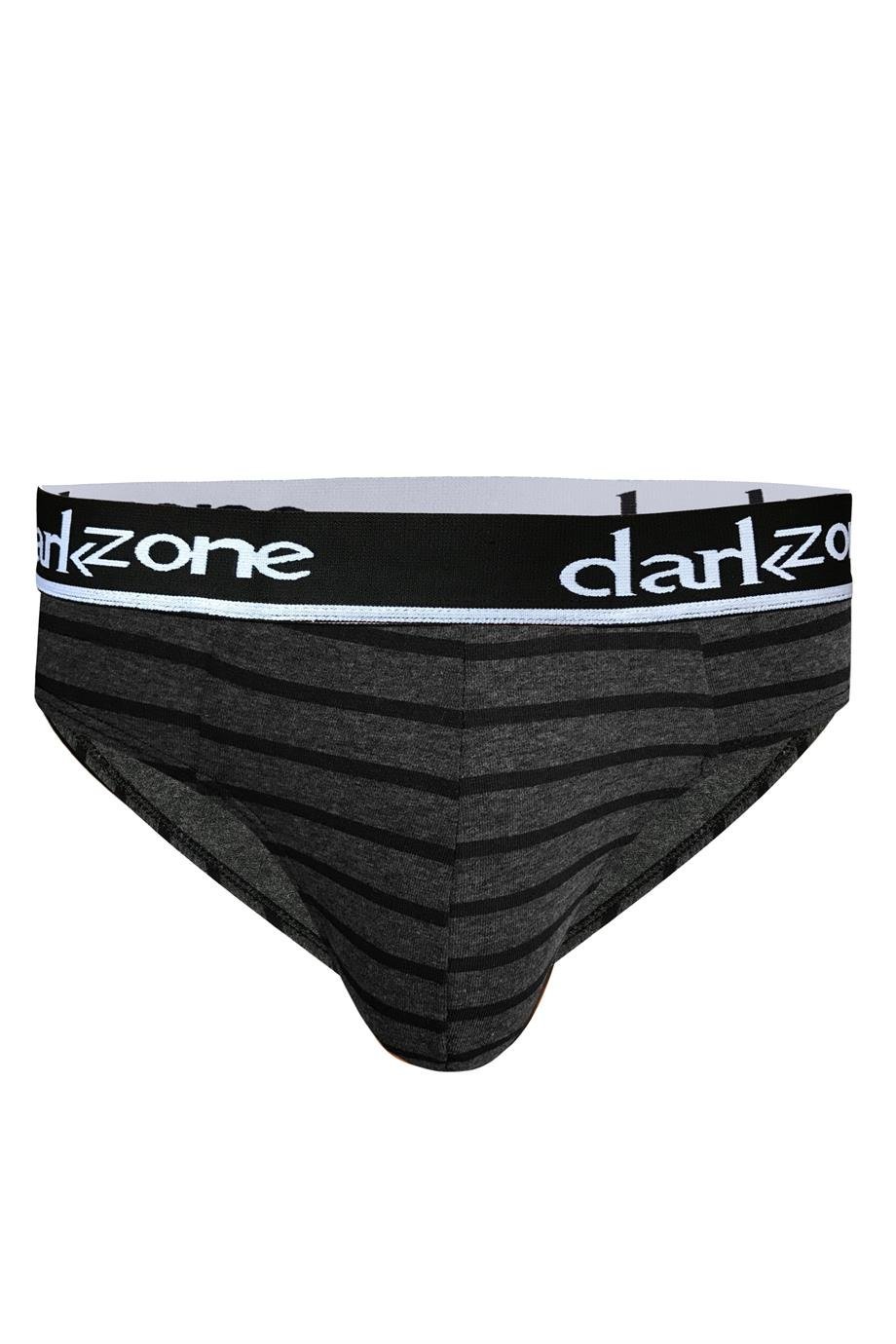 Lastikli Çizgi Desenli Antrasit Erkek Slip - DZN6389