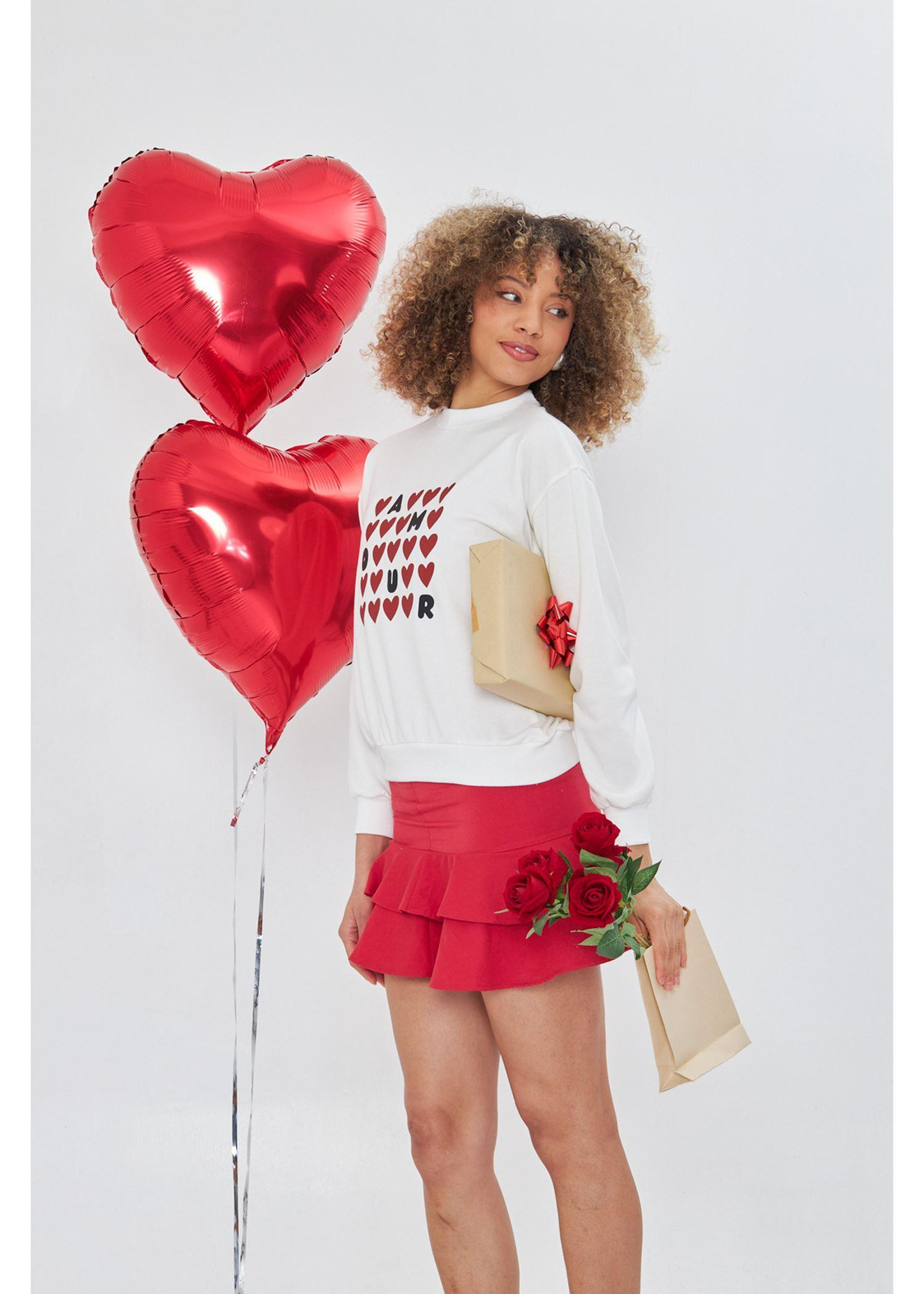 Amour Baskılı Sweatshirt