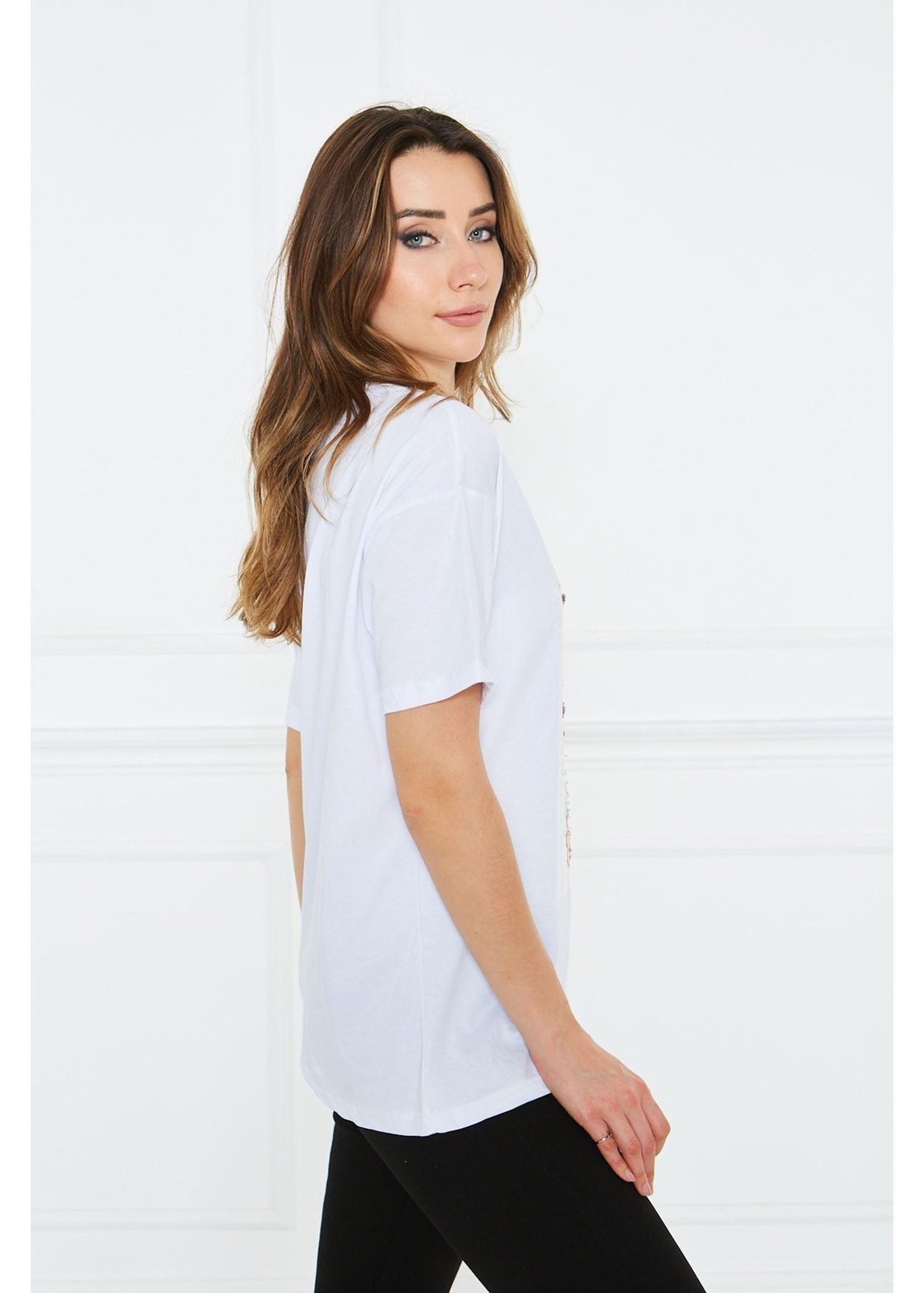 Ananas Baskılı Süprem T-Shirt-Beyaz