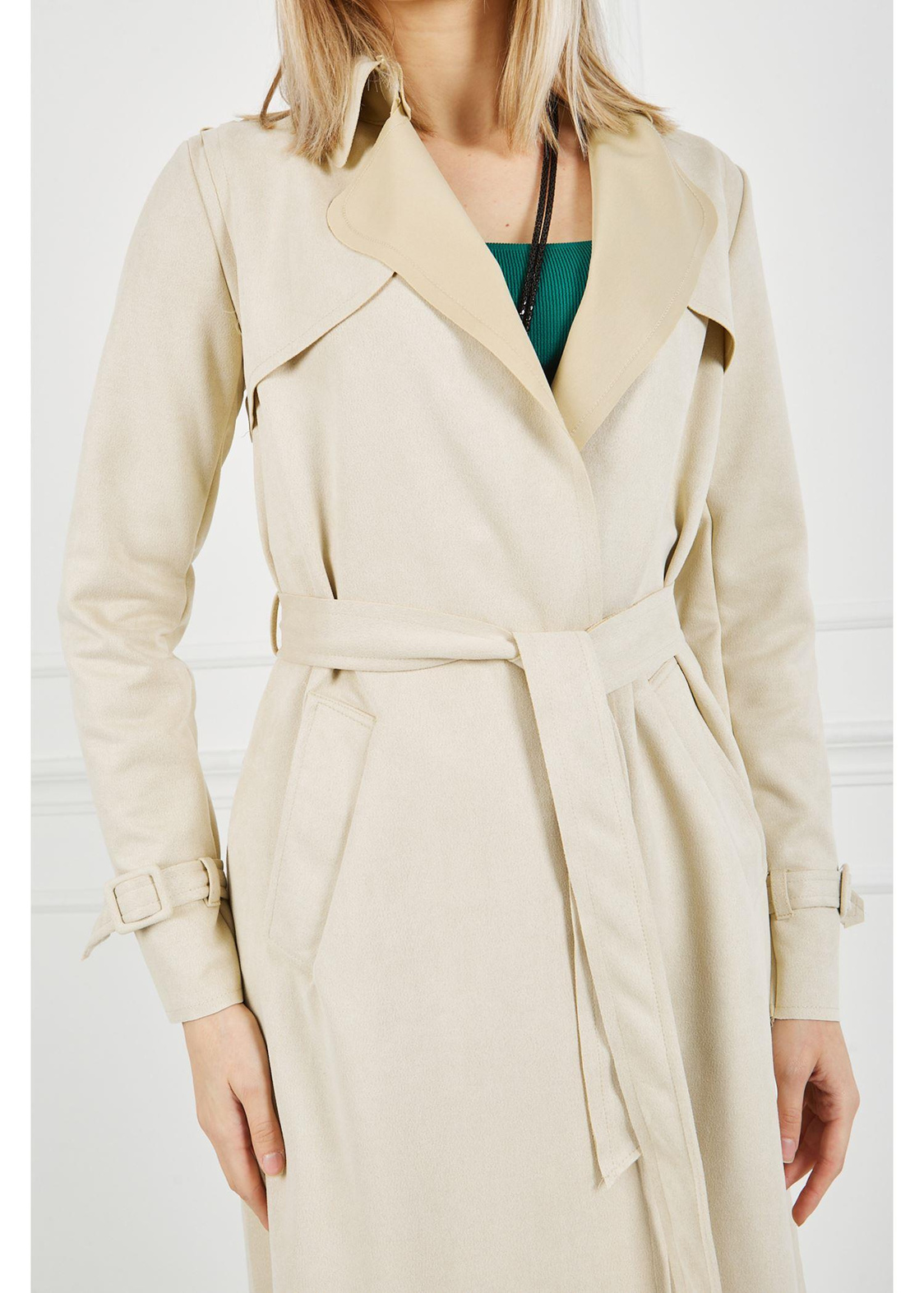 Apoletli Trençkot-Taş