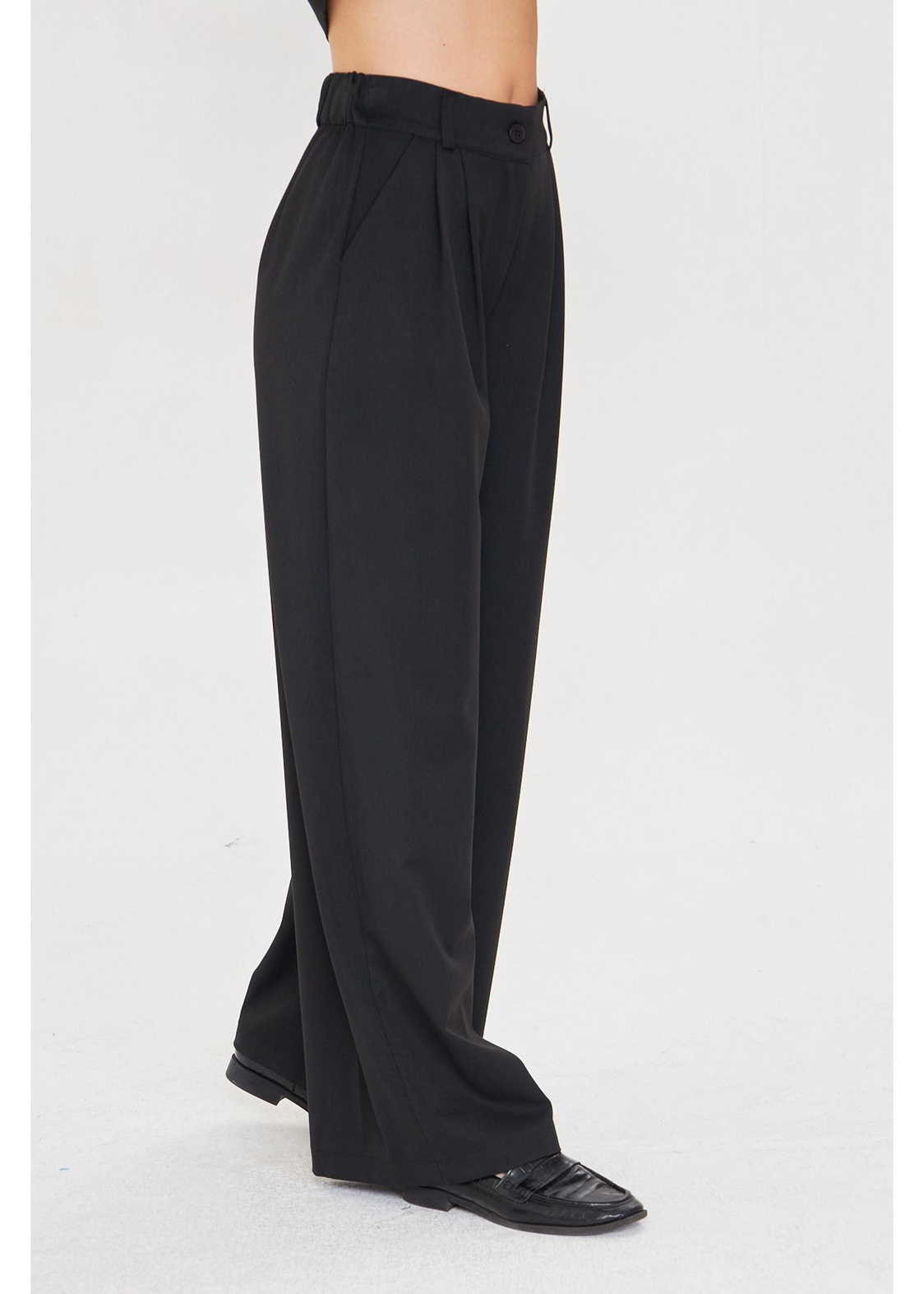 Arka Kemeri Lastikli Palazzo Pantolon