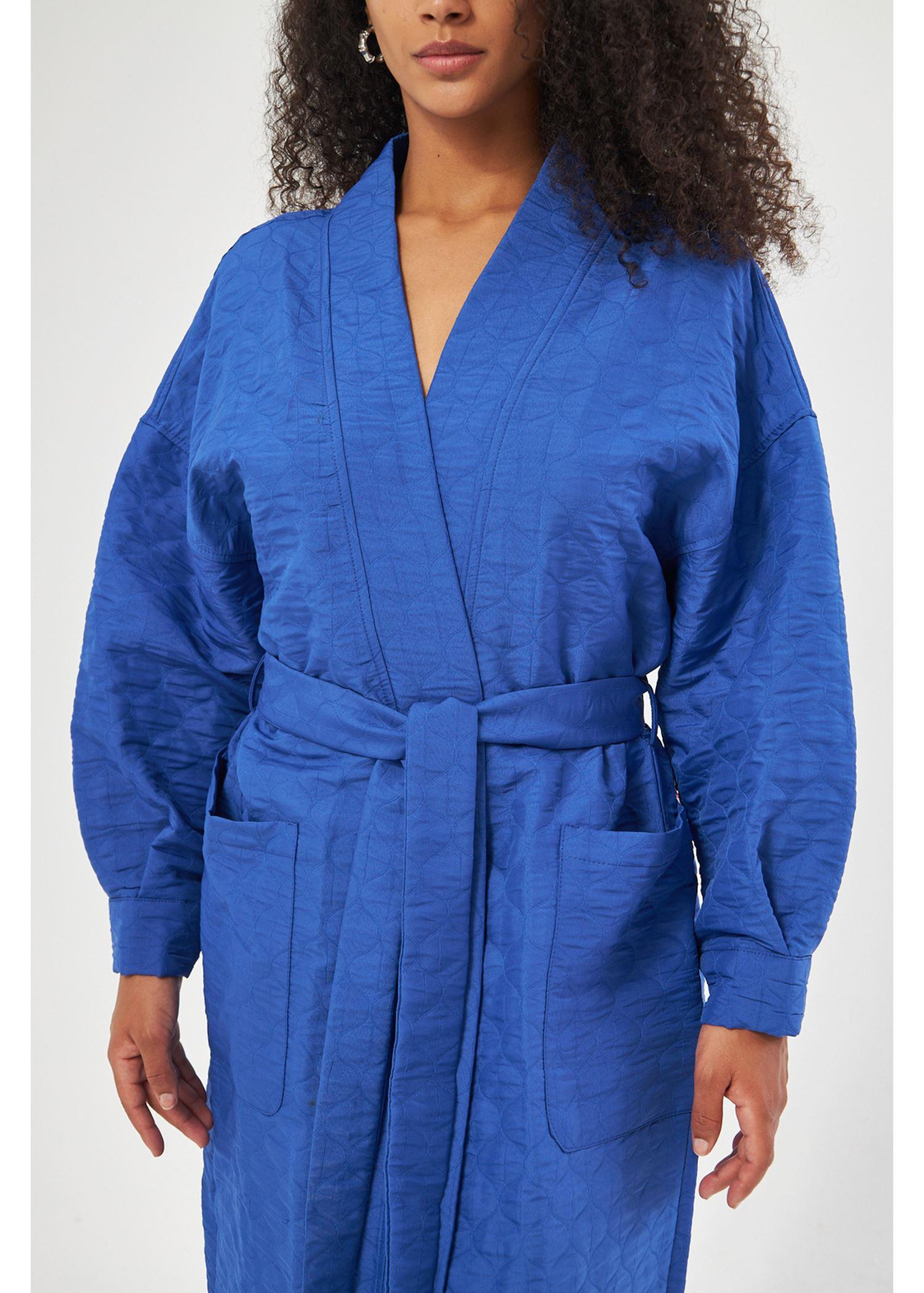 Arkası Baskılı Kapitone Kimono