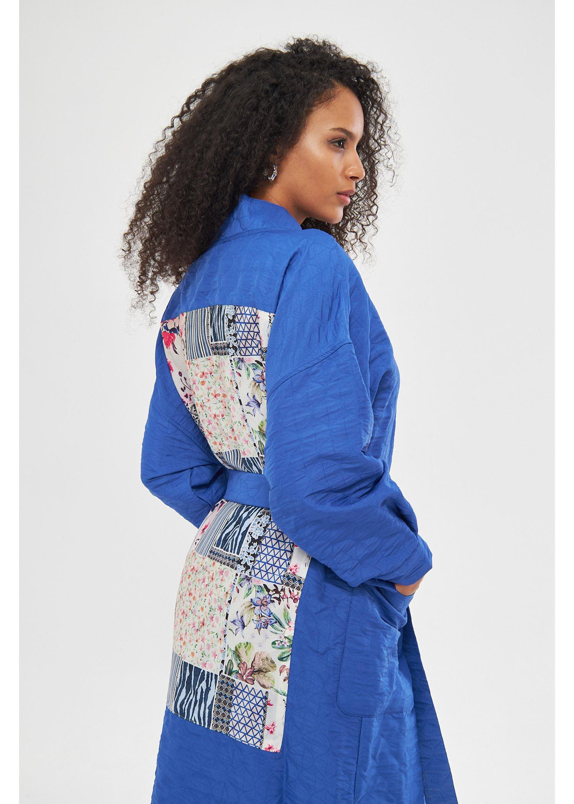 Arkası Baskılı Kapitone Kimono