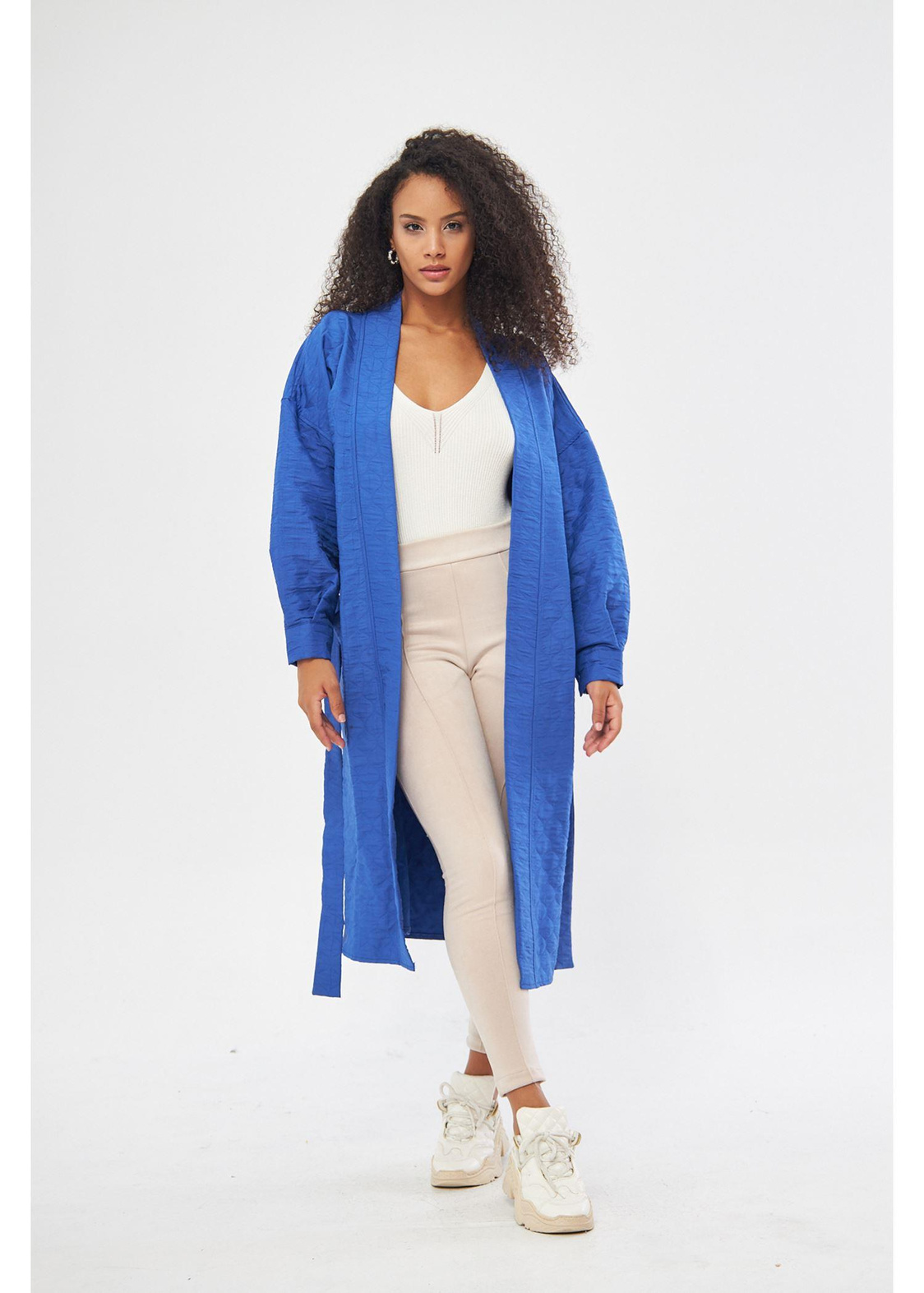 Arkası Baskılı Kapitone Kimono