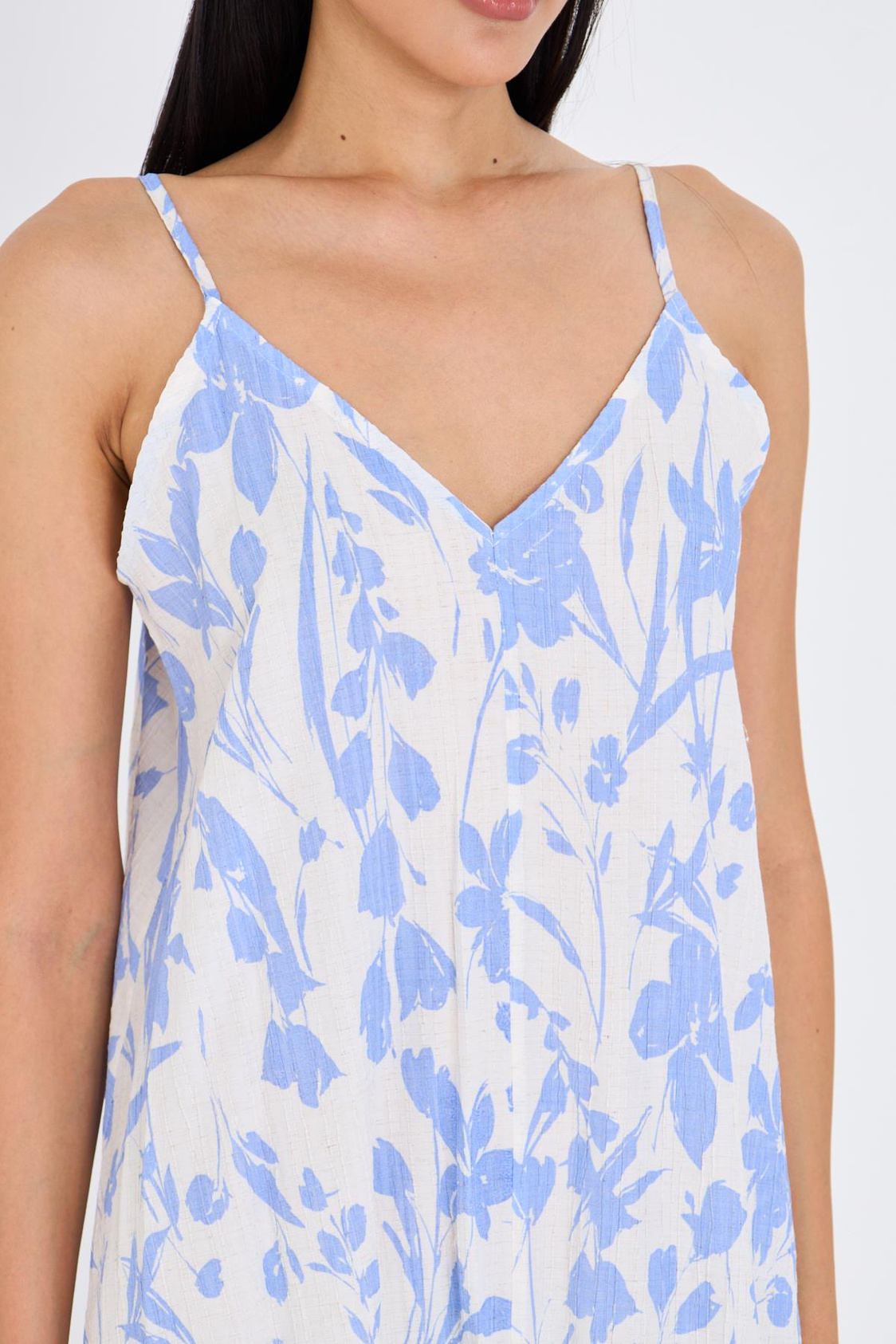 Ayarlanabilir Askılı Desenli Elbise