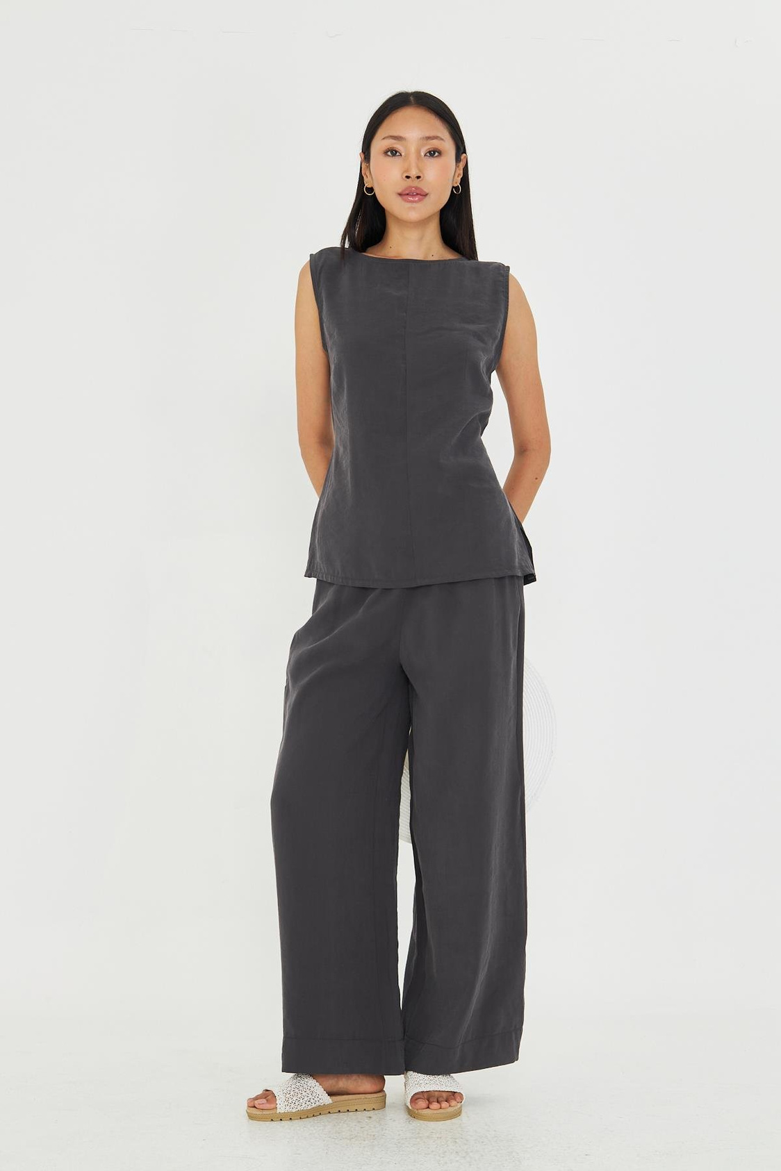 Bağcıklı Yan Cepli Modal Pantolon