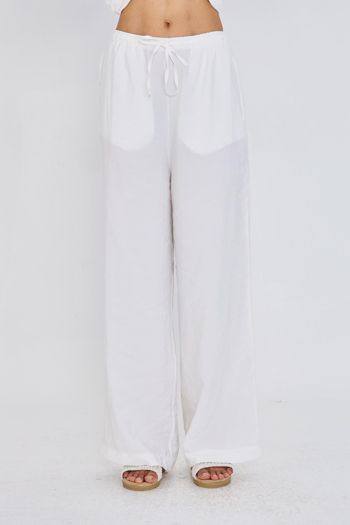 Bağcıklı Yan Cepli Modal Pantolon