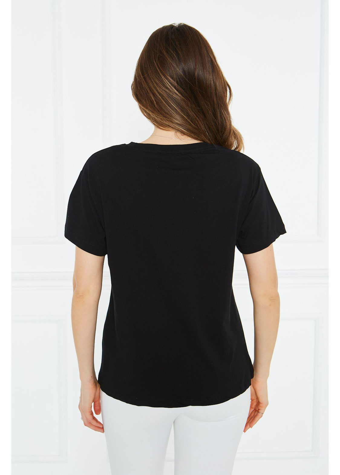 Baskılı Tshirt-Siyah