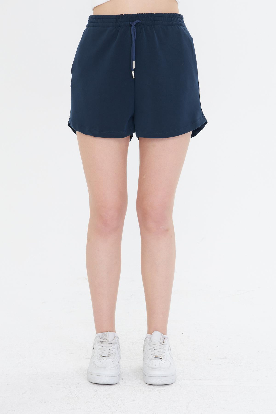 Beli Lastikli Modal Şort - Lacivert