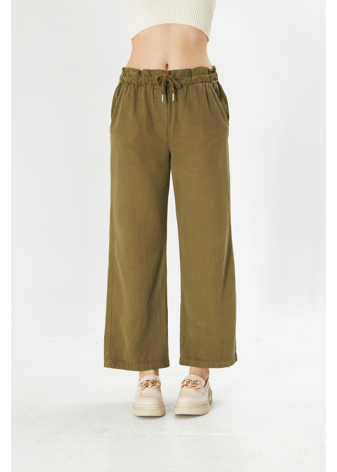 Beli Lastikli Palazzo Pantolon