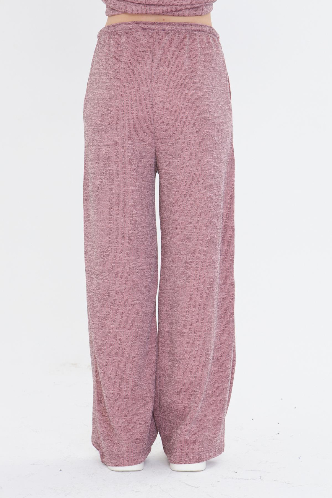 Cepli Lastikli Triko Pantolon - Pudra