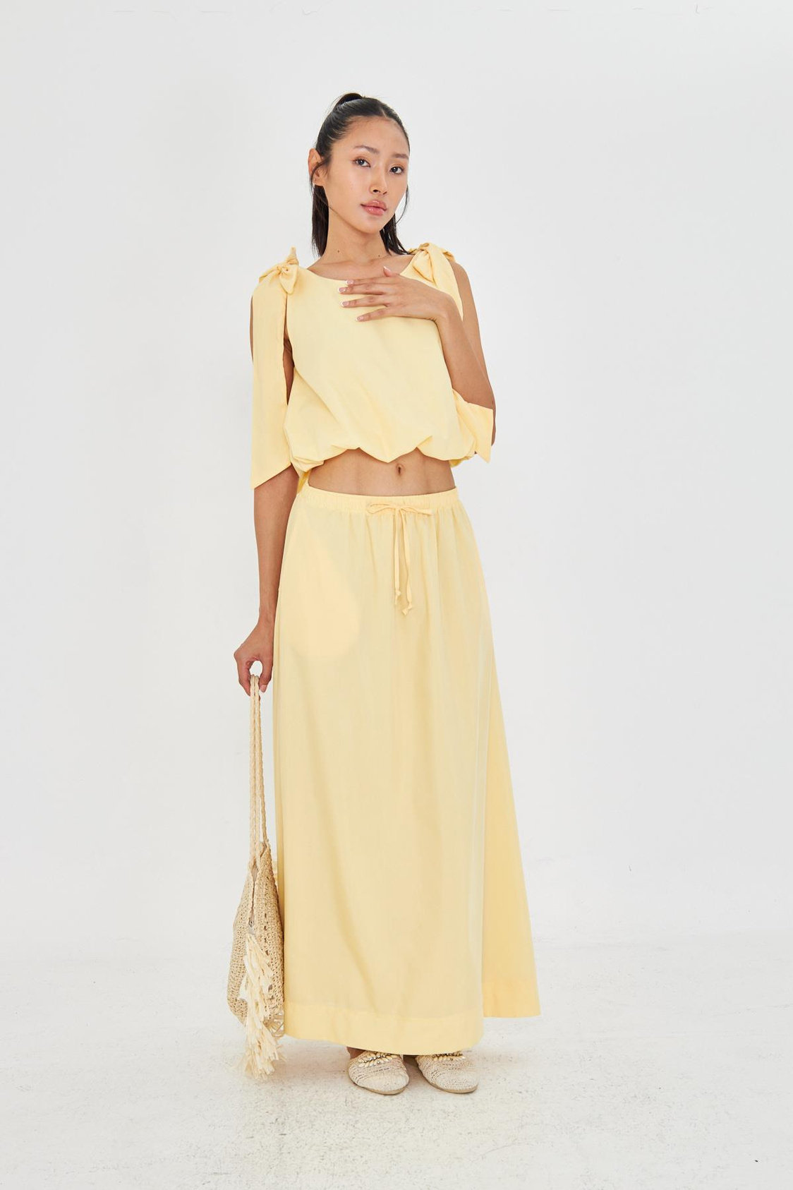 Cepli Poplin Uzun Etek