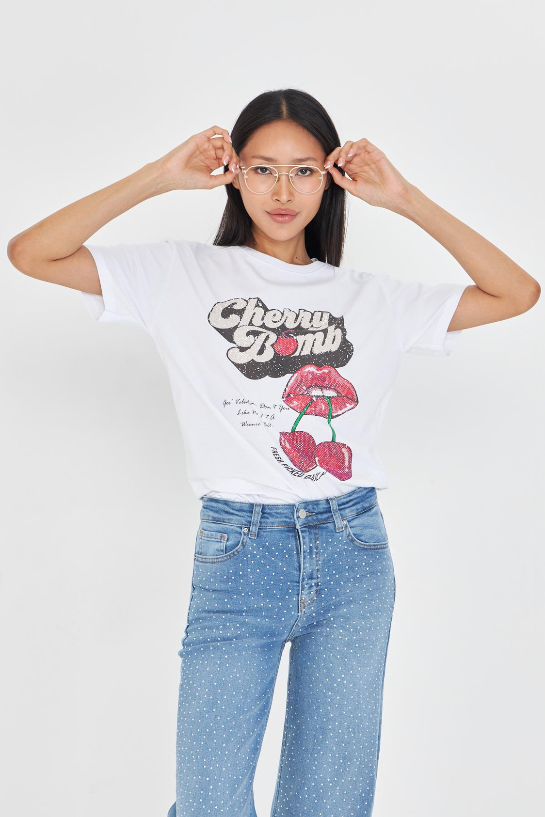 Cherry Bomb Yıkamalı T-Shirt