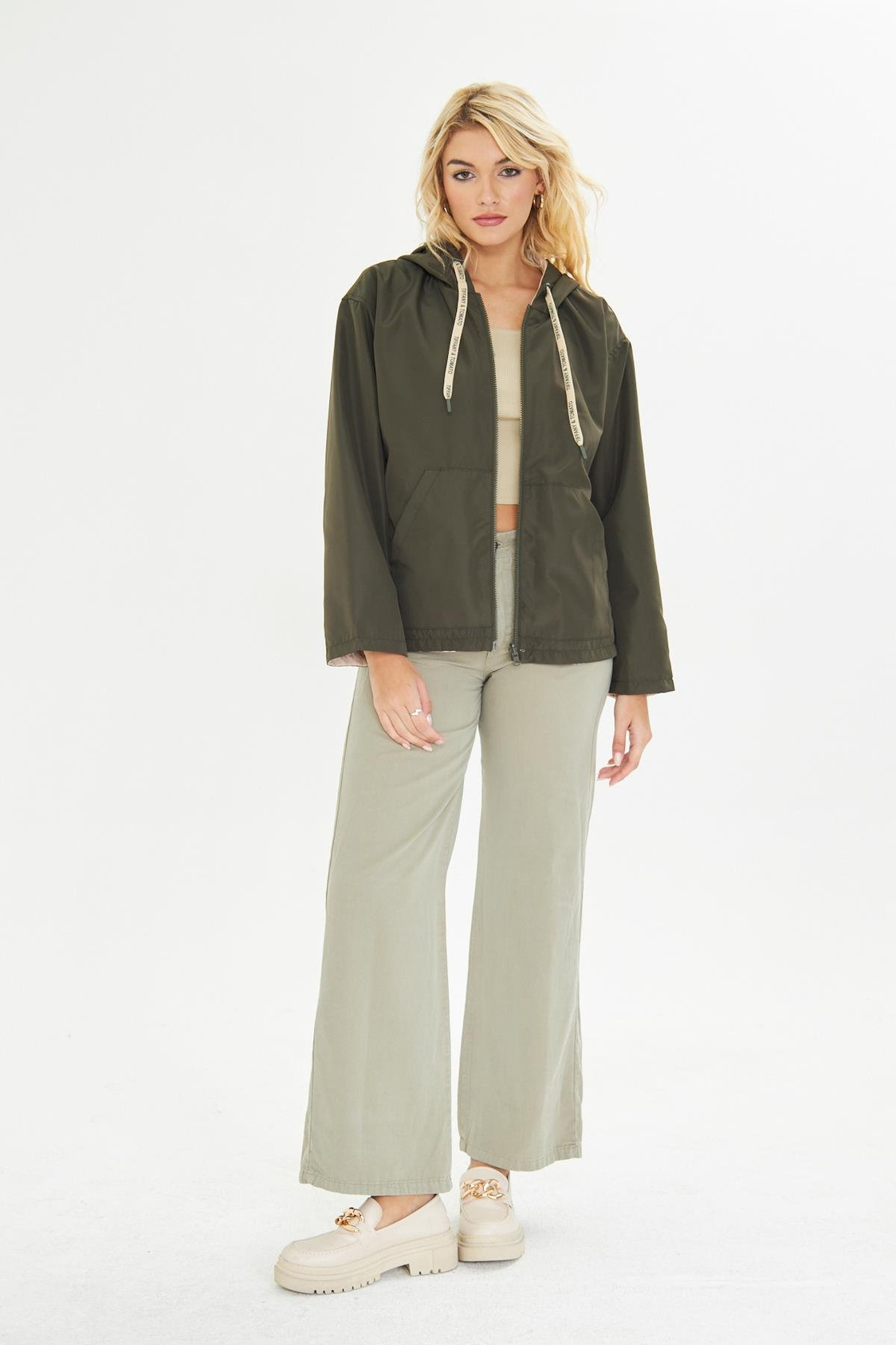 Çift Taraflı Suya Dayanıklı Kapüşonlu Mont