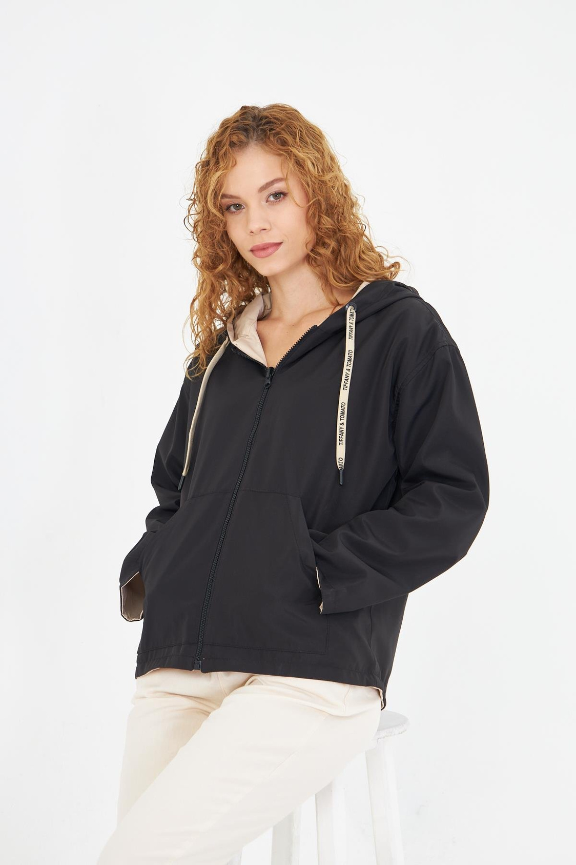 Çift Taraflı Suya Dayanıklı Kapüşonlu Mont