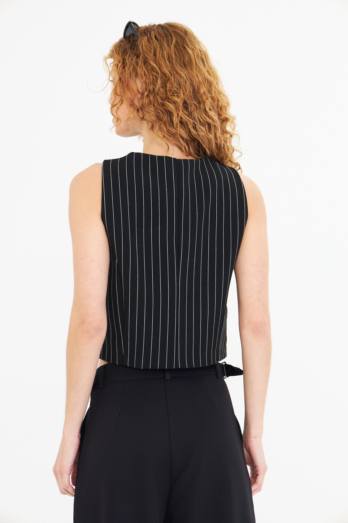 Çizgili Poliviskon Yelek