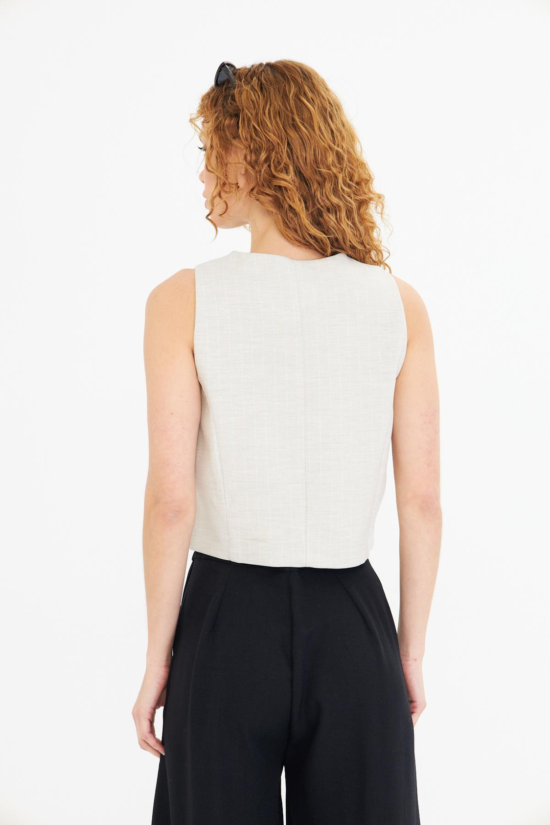 Çizgili Poliviskon Yelek