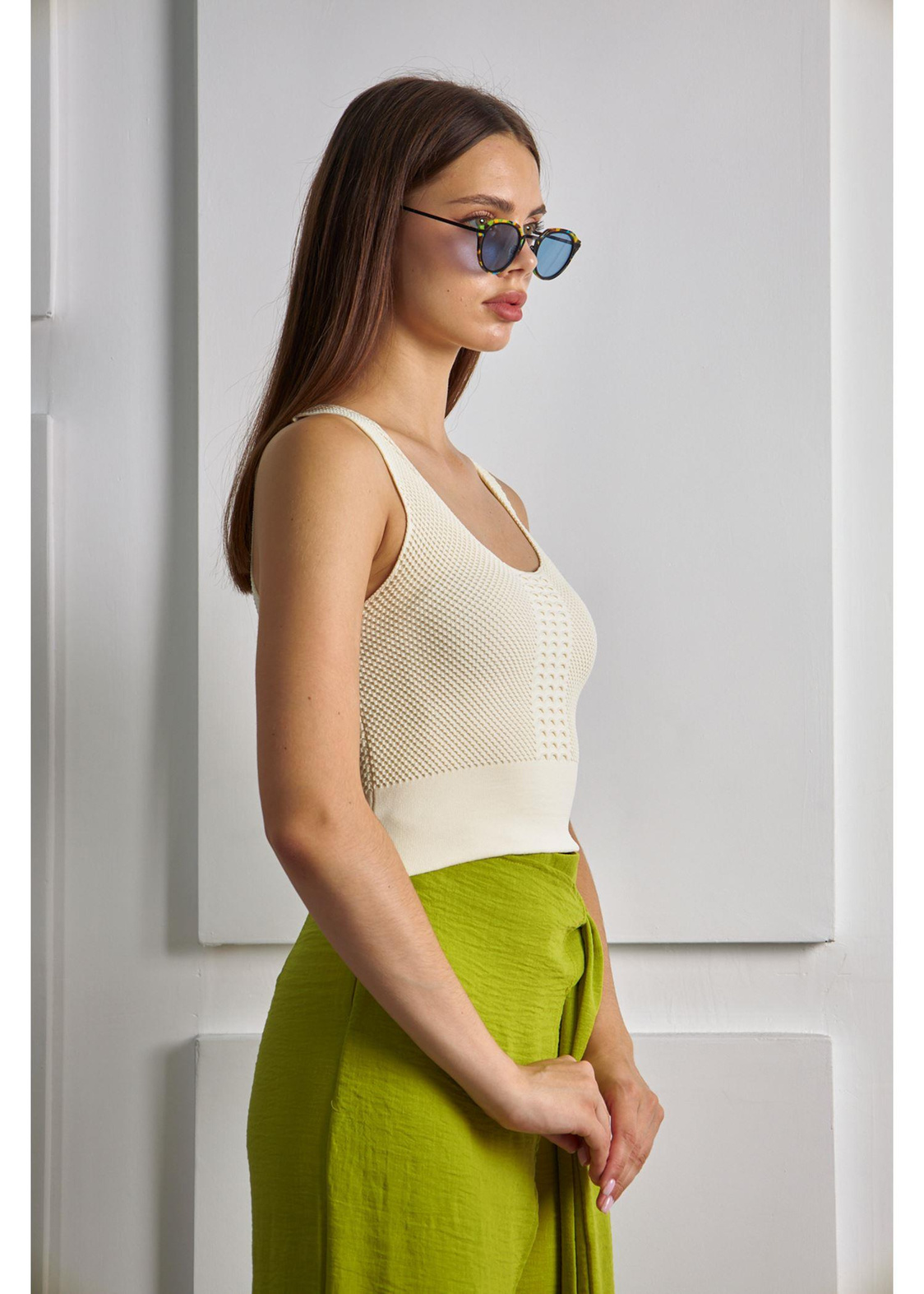 Coleen Crop Top-Krem