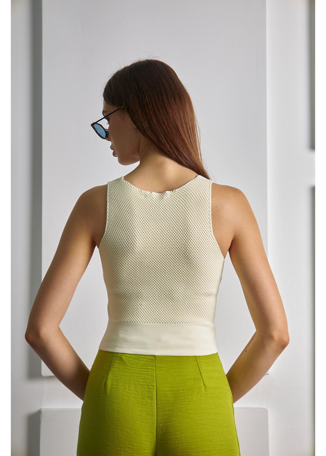 Coleen Crop Top-Krem