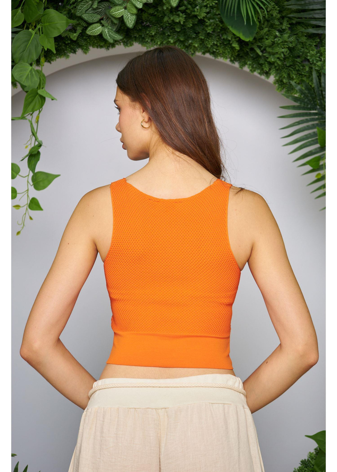 Coleen Crop Top-Turuncu