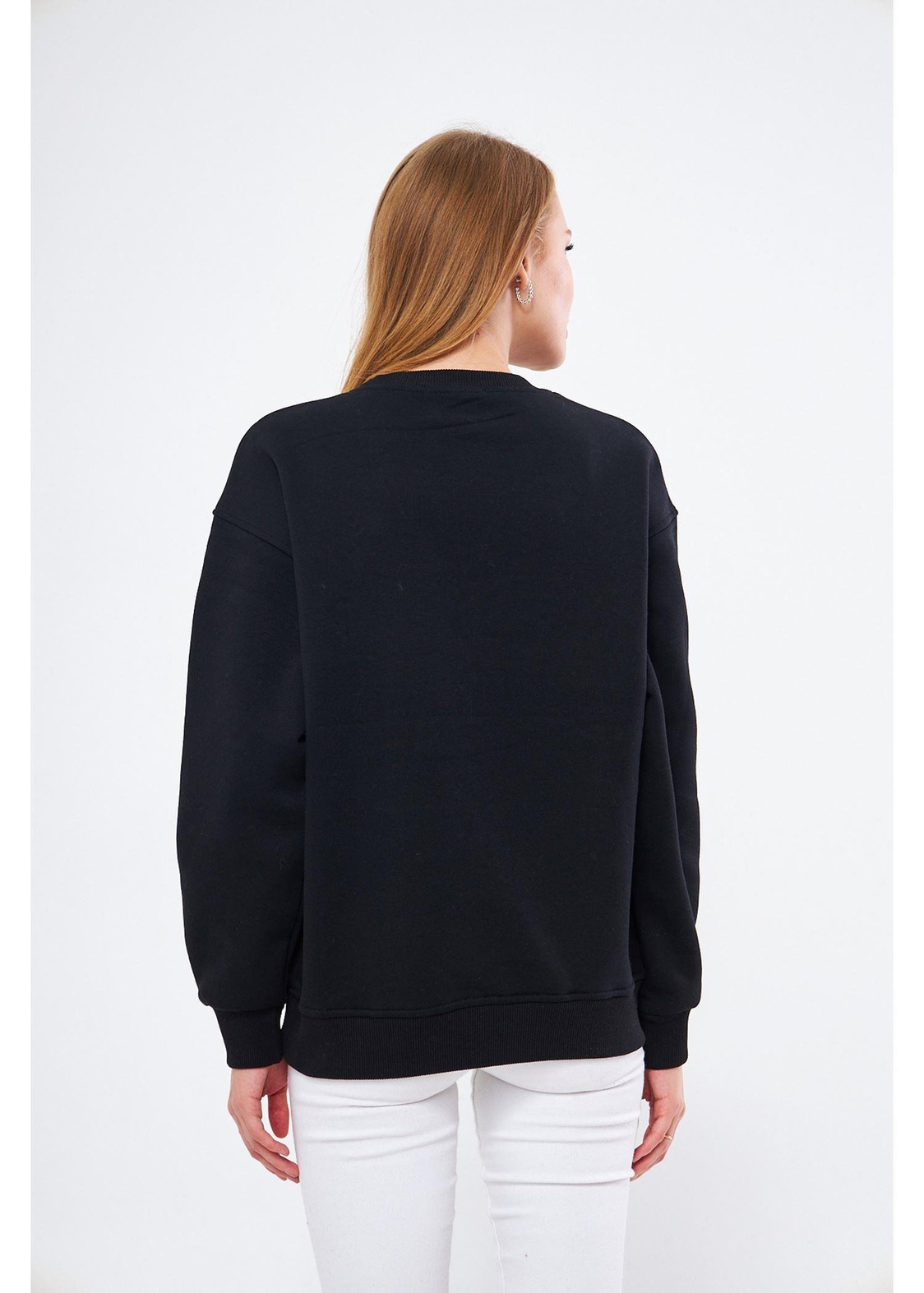 Cumhuriyet Koleksiyonu Atatürk Baskılı İmzalı Sweatshirt - Siyah