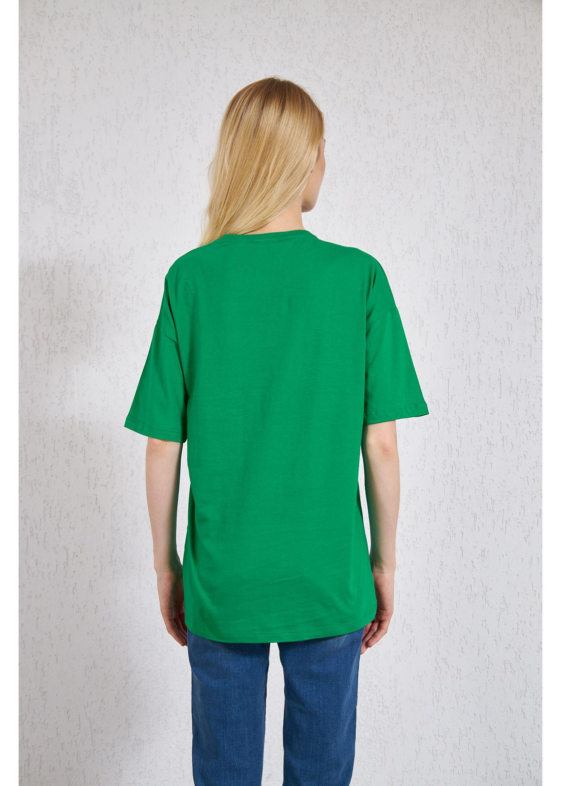 Deniz Baskılı Süprem T-Shirt-Yeşil