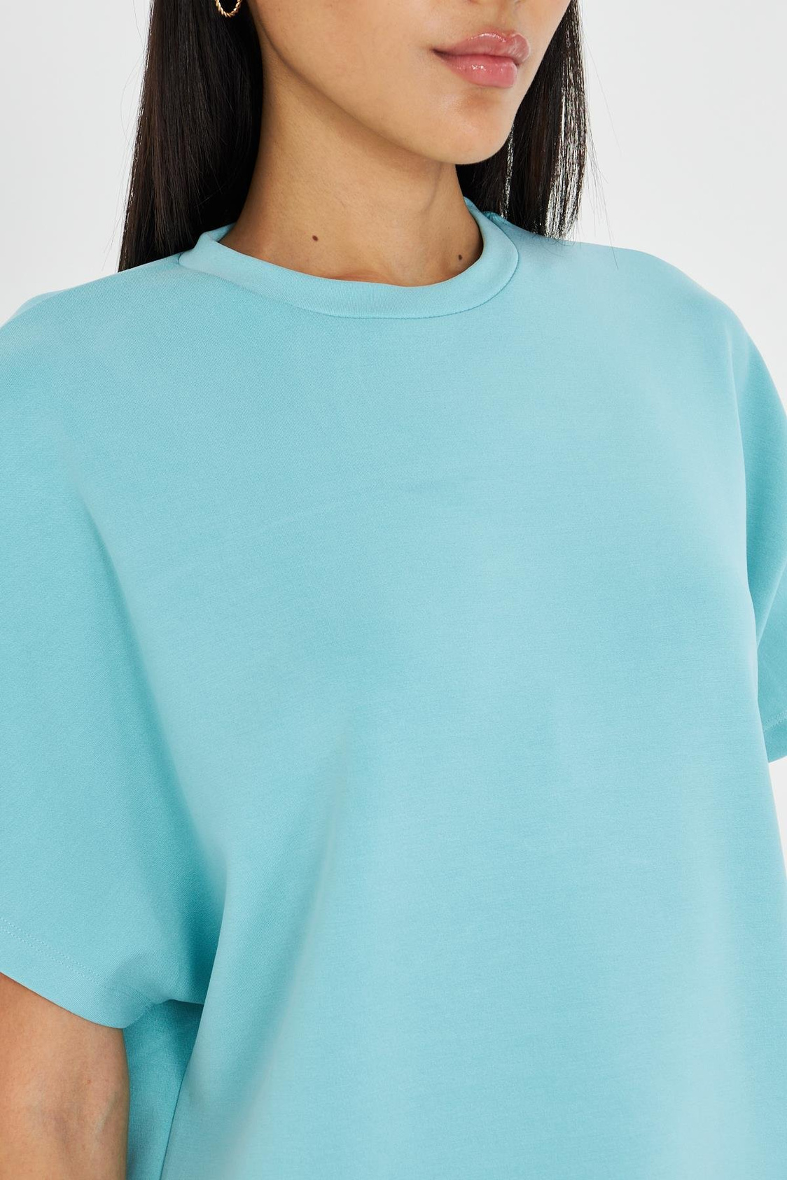 Düşük Omuz Modal T-shirt