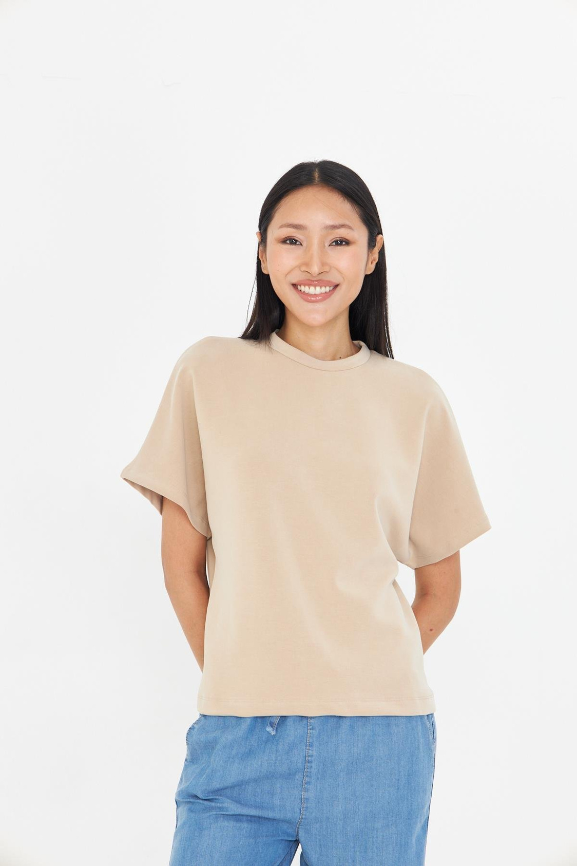 Düşük Omuz Modal T-Shirt